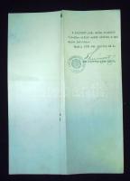 1938 Lázár Andor igazságügy-miniszter saját kezű aláírása kinevezési okmányon