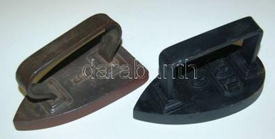 2 db öntöttvas úti vasaló 9x17cm-es vasalófelülettel