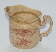 cca 1900 Villeroy & Boch Valeria régi festett porcelán kiöntő egy két apró hibával / Vintage chinaware tray with small faults 12 cm