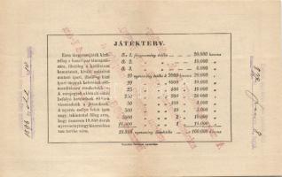 1896. Milleniumi Országos Kiállítás sorsjegye 40f értékben T:II