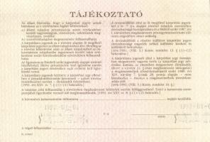 1991. Kárpótlási jegy 1000Ft-ról "C" sorozat T:I