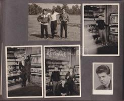 cca 1930-1950 közel 100 db érdekes régi fotó albumban, közte több fotó a Matyásföldi reptérről, kato...