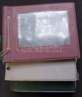 cca 1930-1960 3 db fotóalbum kb 200 fotóval, közte magyar városképekkel