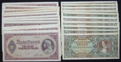 1945. 100P (15x) + 100.000P (10x) T:III