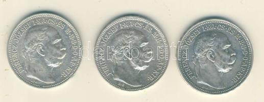 1914-1915. 1K Ag (3x) T:2,2-