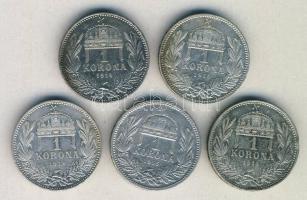 1914-1915. 1K Ag (5x) T:2,3