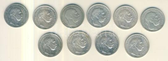 1893-1915. 1K Ag (10x) T:2,3