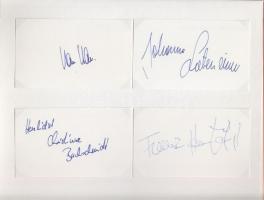 Osztrák filmszínészek autogramm-gyűjteménye 80 db majdnem mind különböző aláírás rendezett gyűjtemén...