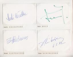 Osztrák filmszínészek autogramm-gyűjteménye 80 db majdnem mind különböző aláírás rendezett gyűjtemén...