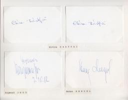 Osztrák filmszínészek autogramm-gyűjteménye 80 db majdnem mind különböző aláírás rendezett gyűjtemén...