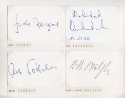 Osztrák filmszínészek autogramm-gyűjteménye 80 db majdnem mind különböző aláírás rendezett gyűjtemén...