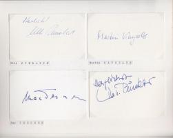 Osztrák filmszínészek autogramm-gyűjteménye 80 db majdnem mind különböző aláírás rendezett gyűjtemén...