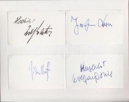 Osztrák filmszínészek autogramm-gyűjteménye 80 db majdnem mind különböző aláírás rendezett gyűjtemén...