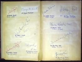 cca 1960 Óriási aláírásgyűjtemény: Magyar és külföldi színészek, operaénekesek, művészek autogrammja...