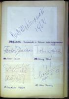 cca 1960 Óriási aláírásgyűjtemény: Magyar és külföldi színészek, operaénekesek, művészek autogrammja...
