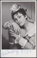 1963 László Margit fotó, a színésznő saját kezű aláírásával