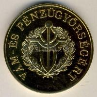 DN "Vám- és Pénzügyőrségért" nagyalakú aranyozott piefort emlékplakett eredeti díszdobozba...