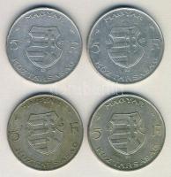 1947. 5Ft Ag (4x) "Kossuth" T:2-,3 ph.