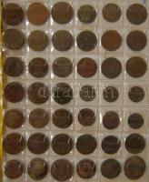 Vegyes hobbigyűjtemény albumba rendezve közel 40db érme a római időkből, közel 50db kreutzer különbö...