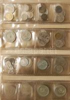 Szép hobbigyűjtemény albumba rendezve, közte több ezüst(Ag) is, magyar és világpénzek egyaránt, köze...