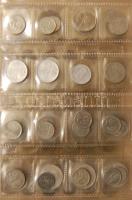 Szép hobbigyűjtemény albumba rendezve, közte több ezüst(Ag) is, magyar és világpénzek egyaránt, köze...