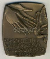 DN. "Magyar Bélyeggyűjtők Országos Szövetsége Budapest" Br emlékplakett eredeti díszdobozban T:2