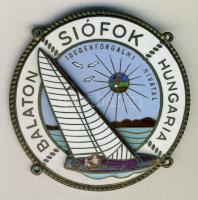 DN "Balaton-Siófok-Hungaria-Idegenforgalmi Hivatal" zománcozott Br emlékplakett T:1-