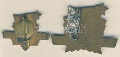 1919-1957. 2db klf KISZ / Ifjúság a Szocializmusért kitűző T:2