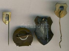 DN. 2db "Csemege Édesipari Gyár" + 2db "Élelmiszeripari Technikum" kitűző T:2