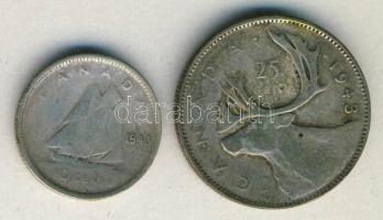 Kanada 1943. 10c Ag + 25c Ag T:3