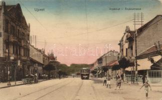 Budapest IV. Újpest, Árpád út villamossal