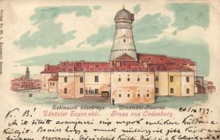 1899 Sopron Szélmalom kaszárnya litho (EK)