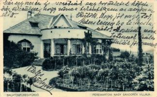 Balatonfüred-fürdő Peremaratoni Nagy Sándorék villája