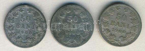 Románia 1900. 50B Ag I.Károly (3x) T:3 ph.