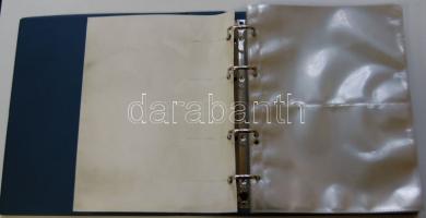 Kék színű Lindner  Nr. 5800 gyűrűs képeslap berakó betétlapokkal