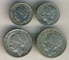 Curacao 1944. 1/10G Ag + 1/4G Ag + 1947. 1/10G Ag + 1/4G Ag T:2-