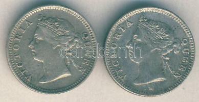 Hong Kong 1891. 5c Ag + 1899. 5c Ag T:2-