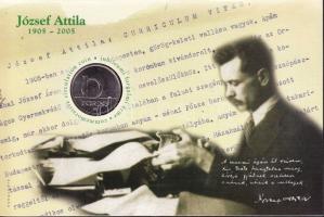 2005. 10Ft "József Attila" számozott emléklapon T:1 Csak 12000db!