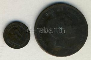 Spanyolország 1879. 1c + 1879. 10C T:3