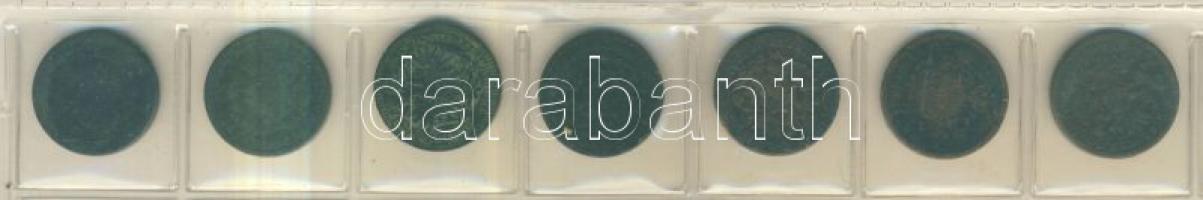 Ausztria/magyar verdejel is 1859A,B 1Kr (2x) + 1860B,E 1Kr (2x) + 1861A,B,E 1Kr (3x) T:2-,3