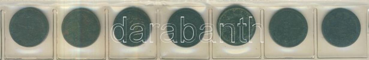 Ausztria/magyar verdejel is 1859A,B 1Kr (2x) + 1860B,E 1Kr (2x) + 1861A,B,E 1Kr (3x) T:2-,3