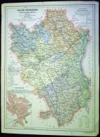 cca 1910 Magyar Földrajzi Intézet: Fejér vármegye és Székesfehérvár térképe (2 apró szakadás) / map 28x38 cm