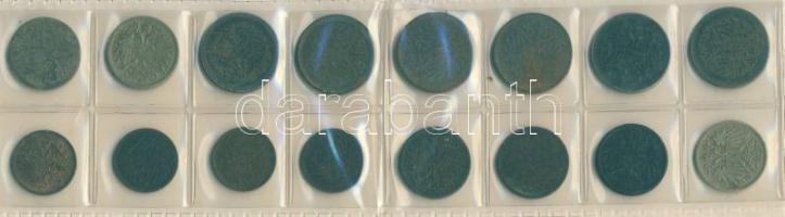 Ausztria 1892-1918. 1h (4x) + 2h (3x) + 10h (3x) + 20h (6x) T:2-,3