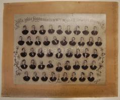 1904 Az Iglói Főgimnázium végzőseinek nagyméretű tablóképe jó állapotban / Cabinet photo of the Spiska nova Ves high school I50x40 cm