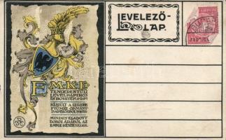 Rose, hand-painted postcard, litho EMKE charity call on backside