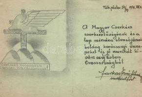 Hand drawn scout greeting card