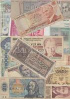 Vegyes bankjegy tétel:magyar pengők, jugoszláv, szlovén, csehszlovák, horvát, román, makedón, indoné...