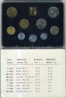 Csehszlovákia 1992. 1h-10K 9klf db forgalmi érmével, műanyag-papír tokban T:BU Tanúsítvánnyal!