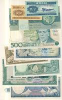 Kis vegyes modern UNC-os bankjegy tétel:Jugoszlávia, Brazília, Mozambik, Libanon, Peru, Szurinám, Kí...