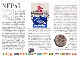 Nepál 1979. 1R érmés, bélyeges borítékon T:1